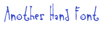 Another Hand Font